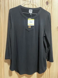 Ann Klein schwarzes 3/4 Arm Top Gr. M - Bild 1 von 5