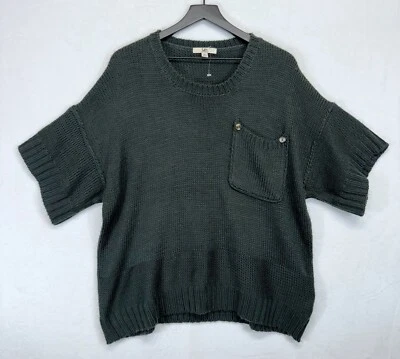 Suéter Top Para Mujer YA Los Angeles Talla Grande Gris Mediano Suave Manga Corta Foto 1 de 4