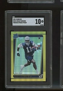 2021 Donruss FB Micah Parsons Cowboys Gold Proof #331 💥💥🎆 SGC Graded 10 😎 - Picture 1 of 2