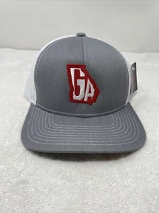 GEORGIA Heritage Pride grau/rot/weiß bestickt State Pride Trucker Netz - Bild 1 von 11