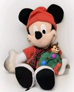 Plüsch Mickey Mouse Weihnachten 11 Zoll Dale Streifenhörnchen Kranz Batteriefunktion defekt - Bild 1 von 5