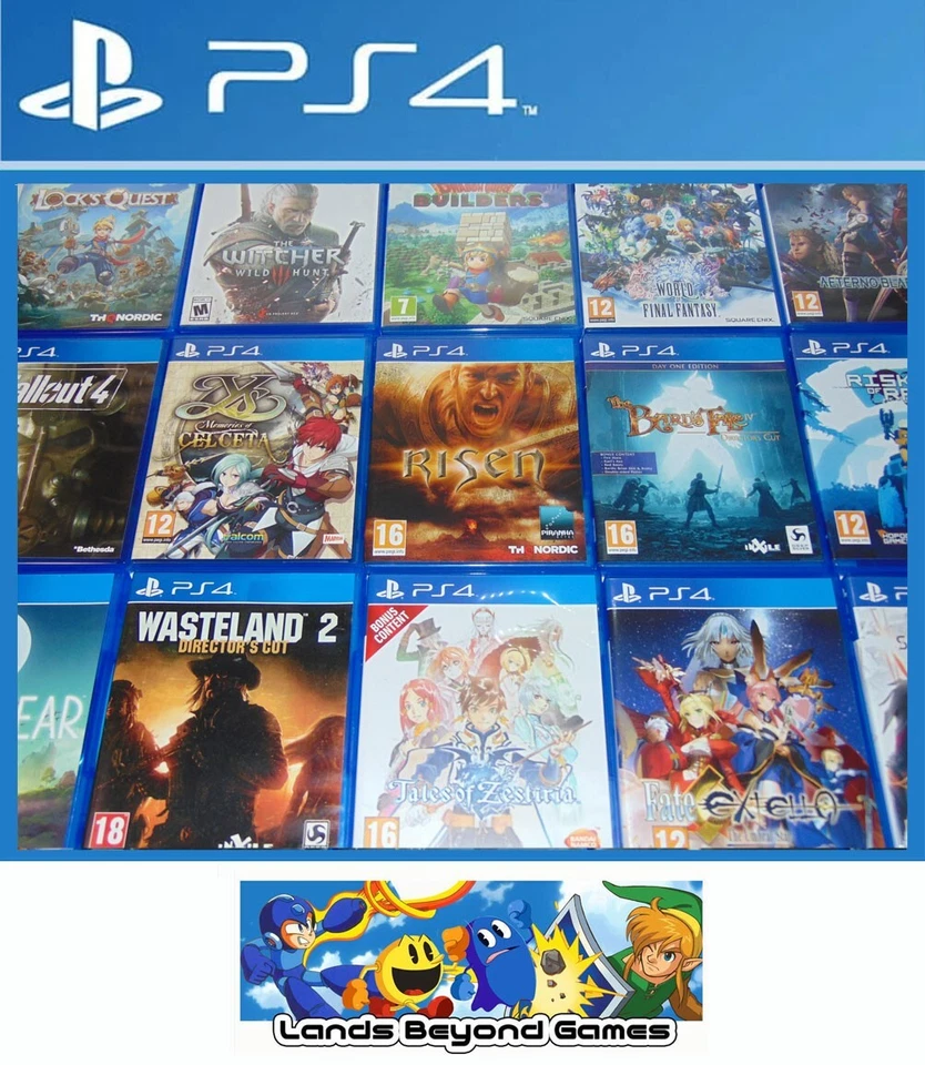 PS4 Sony PlayStation 4 Video Games (RPG Strategy Action Adventure Hack n' Slash) - Image 1 of 1