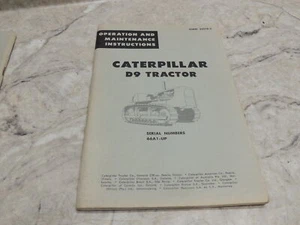 Caterpillar D9 Traktor Betriebs- & Wartungsanleitung Handbuch ab 66A1 - Bild 1 von 3
