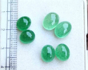 18.10 Ct 8*10 Mm Natural Green Aventurine Polished oval cabochon Loose gemstone - Picture 1 of 3