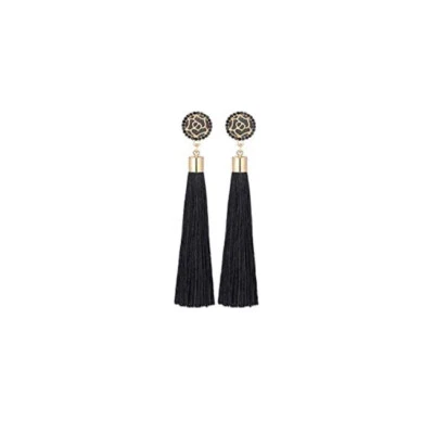 Mujeres Moda Bohemios Pendientes Joyería Borla Larga Flecos Boho Gancho Colgante Foto 1 de 3