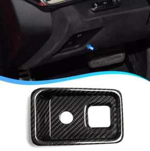 C8 Corvette Real Hard Carbon Fiber Parking Brake Surround Trim Interior Cover - Picture 1 of 4