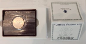United States Mint 1992 US Olympic Coins Half-Dollar Uncirculated Coin - Picture 1 of 3