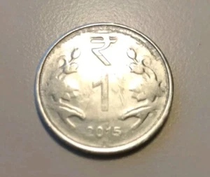 2015 , 1 Rupee India Coins - Picture 1 of 4