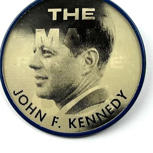 Original 1960 JOHN F KENNEDY Lenticular Presidential Campaign Button - Bild 1 von 4