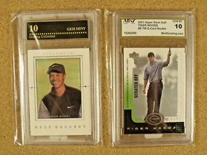 2 tarjetas de golf Tiger Woods 2001 cubierta superior tarjeta electrónica radiocontrol y galería de golf RC gema como nueva 10 - Imagen 1 de 5