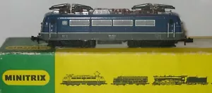 Minitrix N 2938 DB Blue & Grey Class 184 003-2 Electric Loco + Light Function - Picture 1 of 11