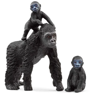 Schleich: Wild Life - Gorilla Family, 3 Pieces, Animal Figurines, Kids Ages 3+ - Picture 1 of 6