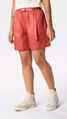 Pantalones Cortos Converse Para Mujer Nylon Hebilla Para Mujer Ligeros Bolsillos Naranja XS Foto 1 de 4