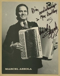 Marcel Azzola (1927-2019) - Accordéoniste - Grande photo dédicacée - 1992 - Picture 1 of 1