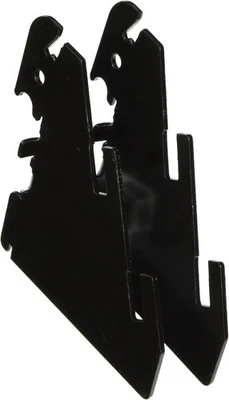 Par de soportes de clavija de metal ranurado de control de pared 1 unidad (paquete de 1), negro  Foto 1 de 4