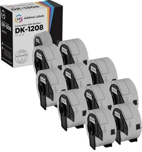 LD Compatible Brother DK-1208, 10 rouleaux d'étiquettes d'adresse pour Brother - Photo 1/8