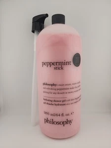 NEU Philosophy Peppermint Stick Shampoo Duschgel Blase 64oz mit Pumpe - Bild 1 von 2