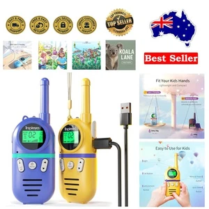 Ergonomic Kids Walkie Talkies - Rechargeable, 22 Channels, Perfect for Adventure - Picture 1 of 9