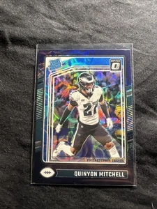 2024 Donruss Optic Quinyon Mitchell Purple Scope Philadelphia Eagles #282 Rookie - Picture 1 of 2