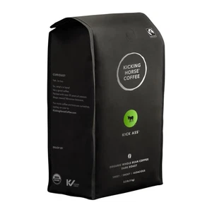 Coffee, Kick Ass, Dark Roast, Whole Bean, Certified Organic, Fairtrade, Koshe... - Picture 1 of 4