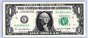 $1 2021 "STAR NOTE" DALLAS DISTRICT K03874103* - Imagen 1 de 1