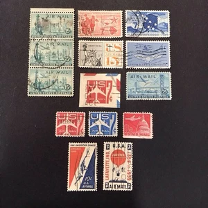 US AIRMAIL STAMPS LOT Used - Picture 1 of 1