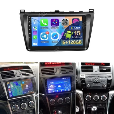 6G+128G Carplay Autoradio Für Mazda 6 GH GG 2007-2012 Android 15.0 Navi WIFI GPS - Bild 1 von 4