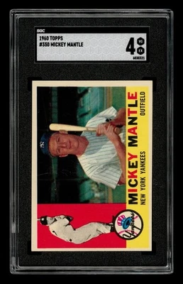 1960 Topps Set-Break #350 Mickey Mantle SGC 4 en muy buen estado excelente Foto 1 de 3