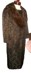 SPLENDIDO ABITO E GIACCA JACQUARD LOUIS WALD VINTAGE ANNI 60 UOMO PAZZO COLLETTO VISONE M - Foto 1 di 11