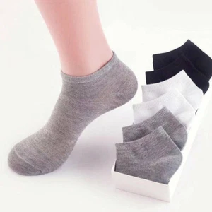 Lot 3-12 Pairs Mens Womens Ankle Socks Cotton Crew Socks Low Cut Casual Size - Picture 1 of 5