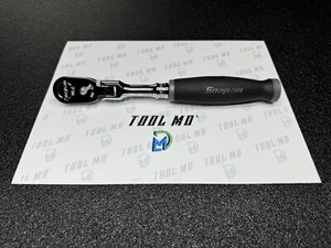Snap-on Tools NEW 3/8" Drive DARK TITANIUM Soft Grip FLEX-HEAD Ratchet FHF80A - Picture 1 of 18
