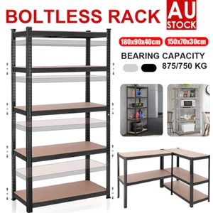1.5M/1.8M Warehouse Racking Rack Shelving Garage Storage Steel Metal Shelves - Picture 1 of 14