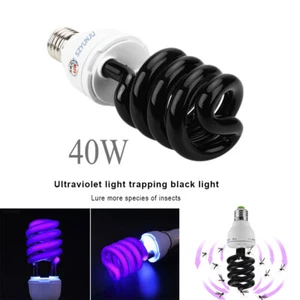 40W E27 220V 395NM UV Ultraviolet Fluorescent Blacklight CFL Light Bulb Lamp - Picture 1 of 8