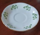 Arklow Shamrock Saucer,  Green Accents made in Ireland Discontinued Pattern