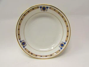 Beverly by Noritake Dessert Bowl Blue Medallions Blue And Mustard Border s128 - Picture 1 of 3