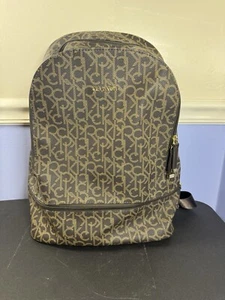 Calvin Klein Women's Enya Signature Backpack Brown - Picture 1 of 13