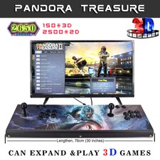 2650 Games Lengthen All Metal Pandora Treasure II 3D Arcade Machine Game Console
