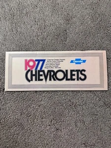 RARE 1977 Chevrolet Vehicles Color picture brochure Caprice, Monte Carlo, Nova - Picture 1 of 9
