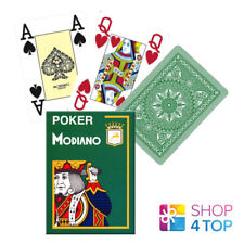 Modiano Carte da Poker Verde Scuro 100 Plastica 4 Largo Indice