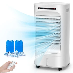 4-in-1 Evaporative Air Cooler Portable Humidifier w/2 Ice Packs & Remote Control - Picture 1 of 10