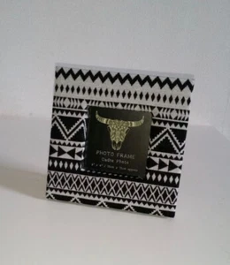 Bohemian Aztec Tribal Zebra Print Cloth Frame - Picture 1 of 3