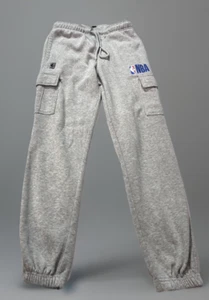 NBA Sweatpants Small Gray Cargo Joggers Offical Logo Atheisure Pants 28X29 - Picture 1 of 7