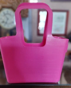 HTF Koziol Bright Pink Carrier Bag Tote 2003 Made in Germany - Picture 1 of 9