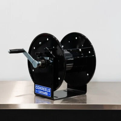 Cox Custom High Pressure Washer Hose Reel Black | Hand Crank | Up To 100' Hose - Image 1 of 4