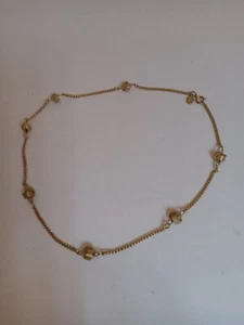 AVON Signed Vintage Necklace 15" Gold Tone Metal - Picture 1 of 3
