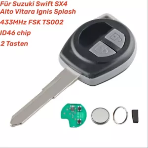 Funkschlüssel Fernbedienung 433MHz Für Suzuki Swift SX4 Alto Vitara Ignis Splash - Bild 1 von 7