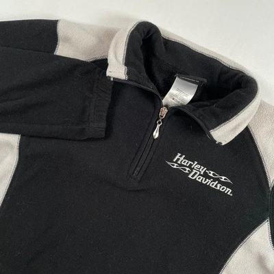 Sudadera Pullover Harley Davidson Polar Negra Gris Gallo Mujer Mediana Foto 1 de 4