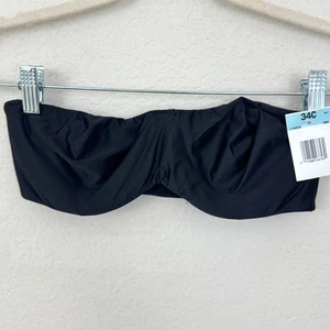 Lilyette Womens Strapless Minimizer Underwire Bra Size 34C Black - Picture 1 of 6