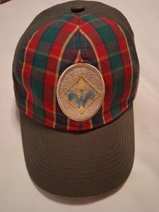Cub Scout Webelos Plaid Cap Size S/M Olive Green Hat - Picture 1 of 2