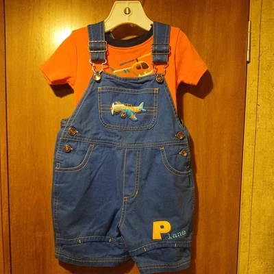 Macacão infantil azul simplesmente básico anos 90 Y2K vintage 24 meses - Imagem 1 de 4